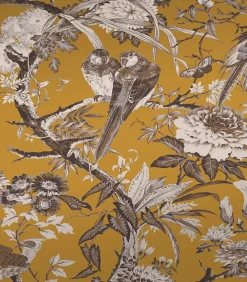 Outlet Vliesbehang Perrow Yellow Wanddecoratie