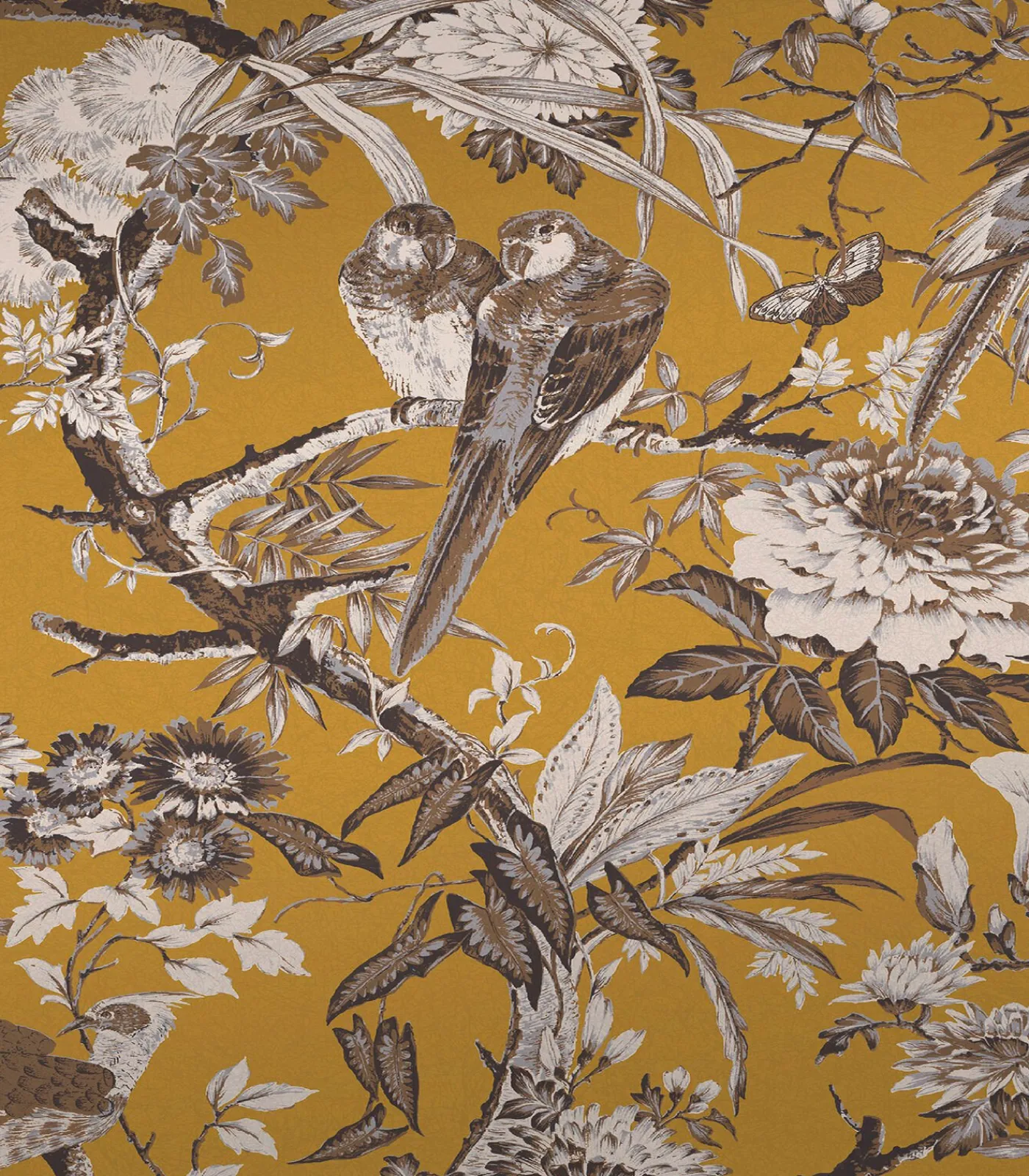 Outlet Vliesbehang Perrow Yellow Wanddecoratie