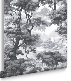 Clearance Vliesbehang Bobart's Garden Monochrome Wanddecoratie