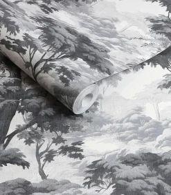 Clearance Vliesbehang Bobart's Garden Monochrome Wanddecoratie