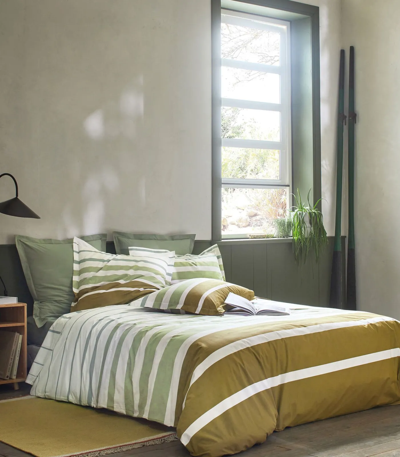 Sale GRAND LARGE Kaki - Kussensloop Perkaal katoen Kussenslopen