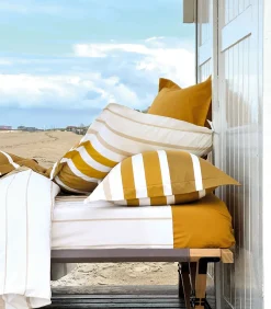 Online GRAND LARGE Ocre - Kussensloop Perkaal katoen Kussenslopen