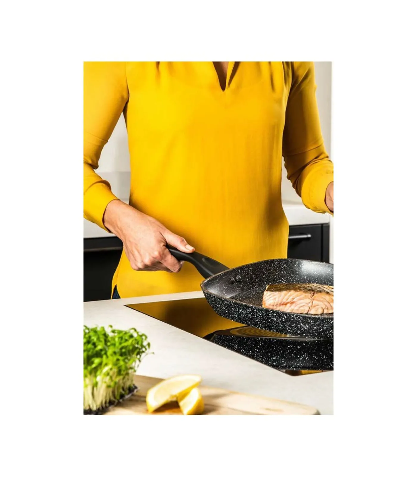 Online Grillpan Marble - 28 x 28 cm - standaard anti-aanbaklaag Potten & Pannen