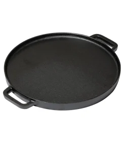 Discount Grillplaat BBQ Gietijzer Zwart ø 30 cm - Zonder anti-aanbaklaag 2-Zijdig Potten & Pannen