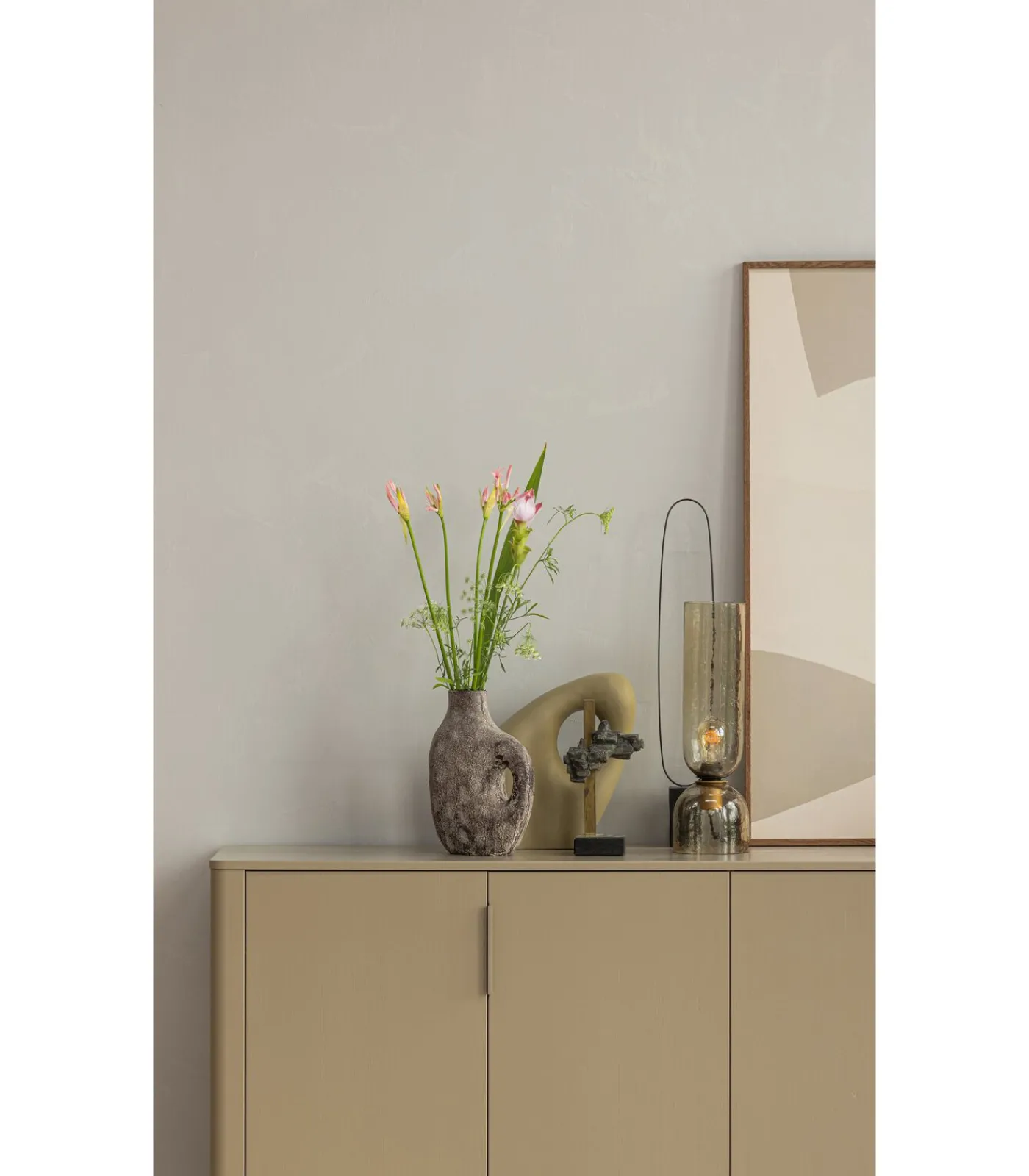 Clearance Gunnar Dressoir 200 cm - Grenen - Mud - 85x201x44 Meubels