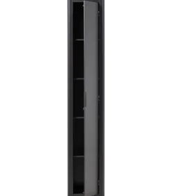 Clearance Gunnar Smalle Hoge Kast - Grenen - Matzwart - 217x45x39 Meubels