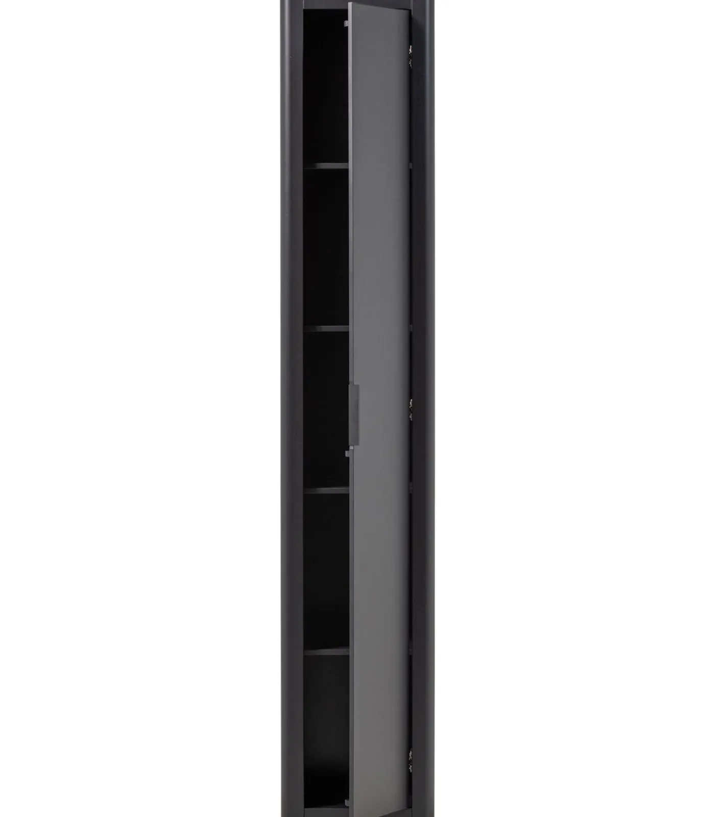 Clearance Gunnar Smalle Hoge Kast - Grenen - Matzwart - 217x45x39 Meubels