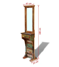 Clearance Halspiegel 47x23x180 cm massief gerecycled hout Spiegels