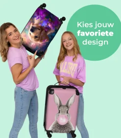 Handbagage Koffer met 4 wielen en TSA slot (Hond - Puppy - Zon - Bloemen) Trolleys