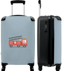 Outlet Handbagage Koffer met 4 wielen en TSA slot (Brandweer - Auto - Voertuig - Jongens - Kinderen) Trolleys
