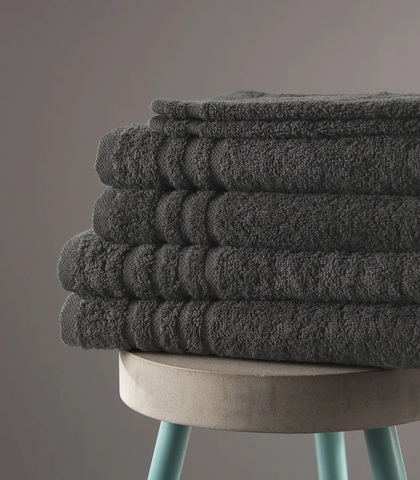 New Handdoek 50 x 100 cm Antraciet - 10 stuks Handdoeken