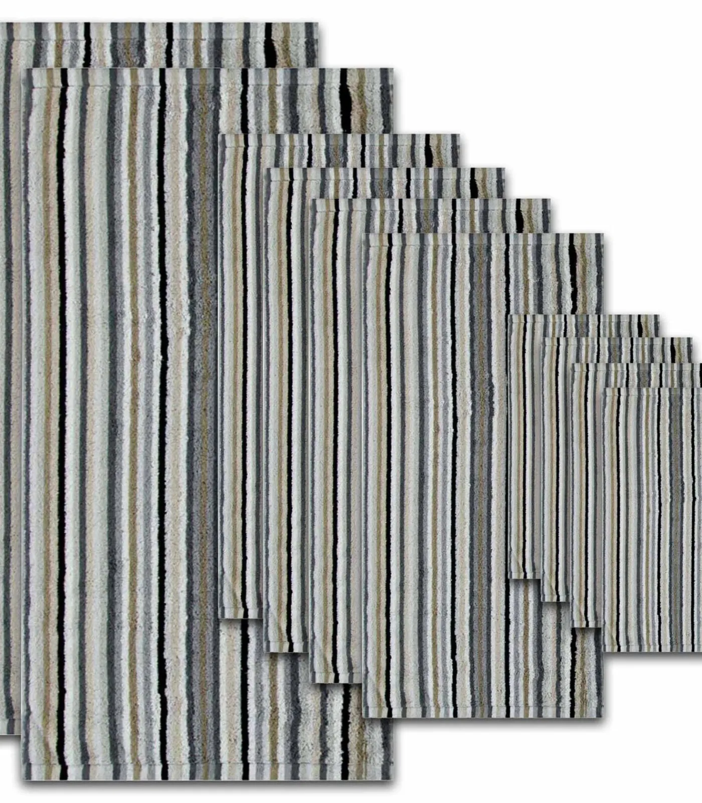 Clearance Handdoek Life Style Stripes Set van 10, Set van 1 Handdoeken