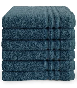 Outlet Handdoek 50x100 cm Donkerblauw - 6 stuks Handdoeken