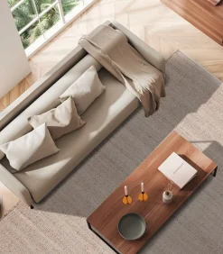 Outlet Handgeweven jute woonkamer- en slaapkamerkleed BELLO Tapijten