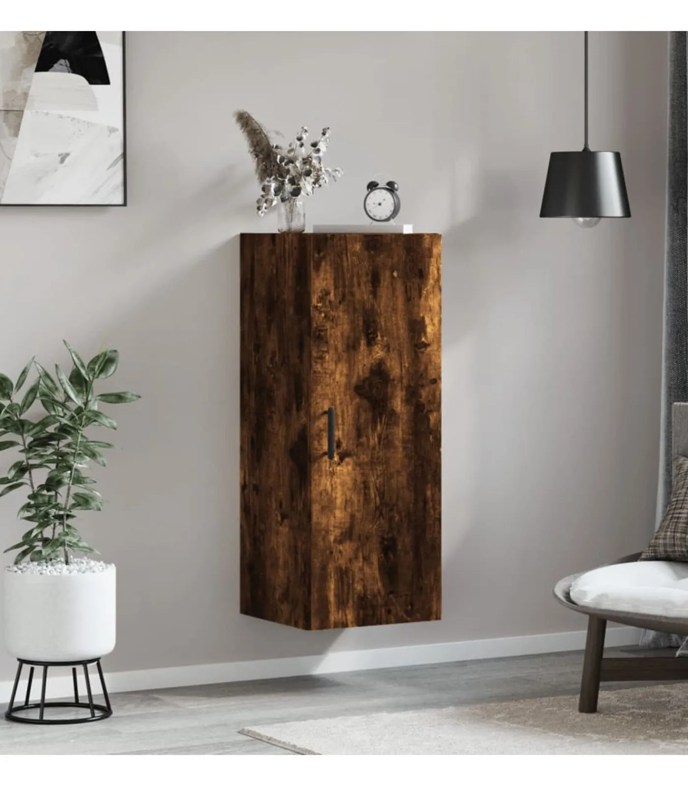 Clearance Hangkast 34,5x34x90 cm gerookt eikenkleurig Meubels