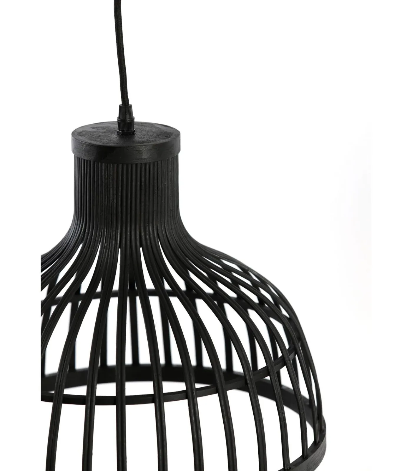 Hot Hanglamp Aliza - Bamboe/Zwart - Ø35cm Hanglampen