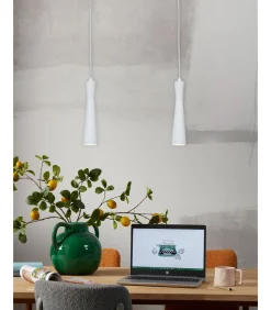 Hanglamp Bordeaux - Wit - 6x6x26cm Hanglampen