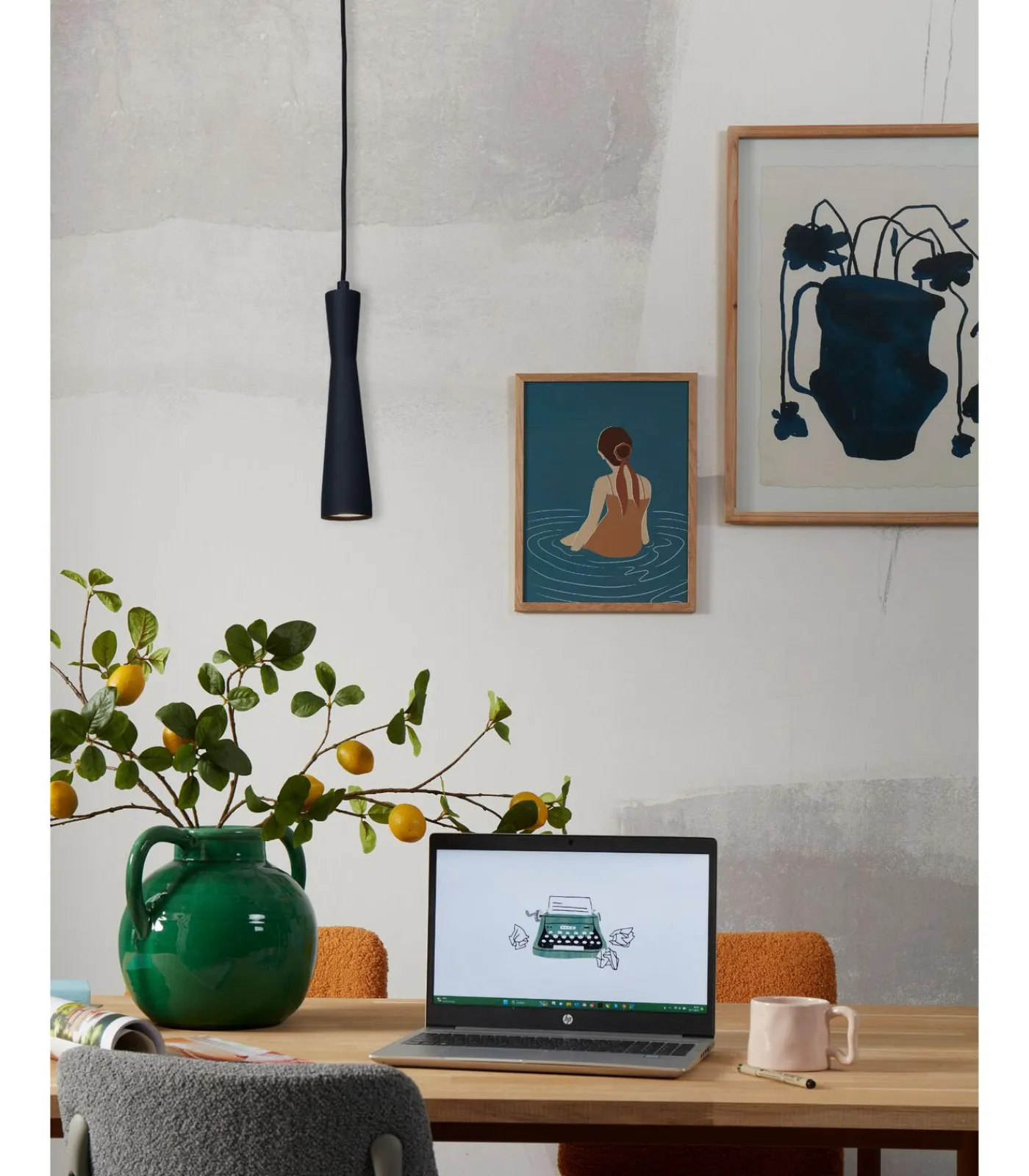 Discount Hanglamp Bordeaux - Zwart - 6x6x26cm Hanglampen