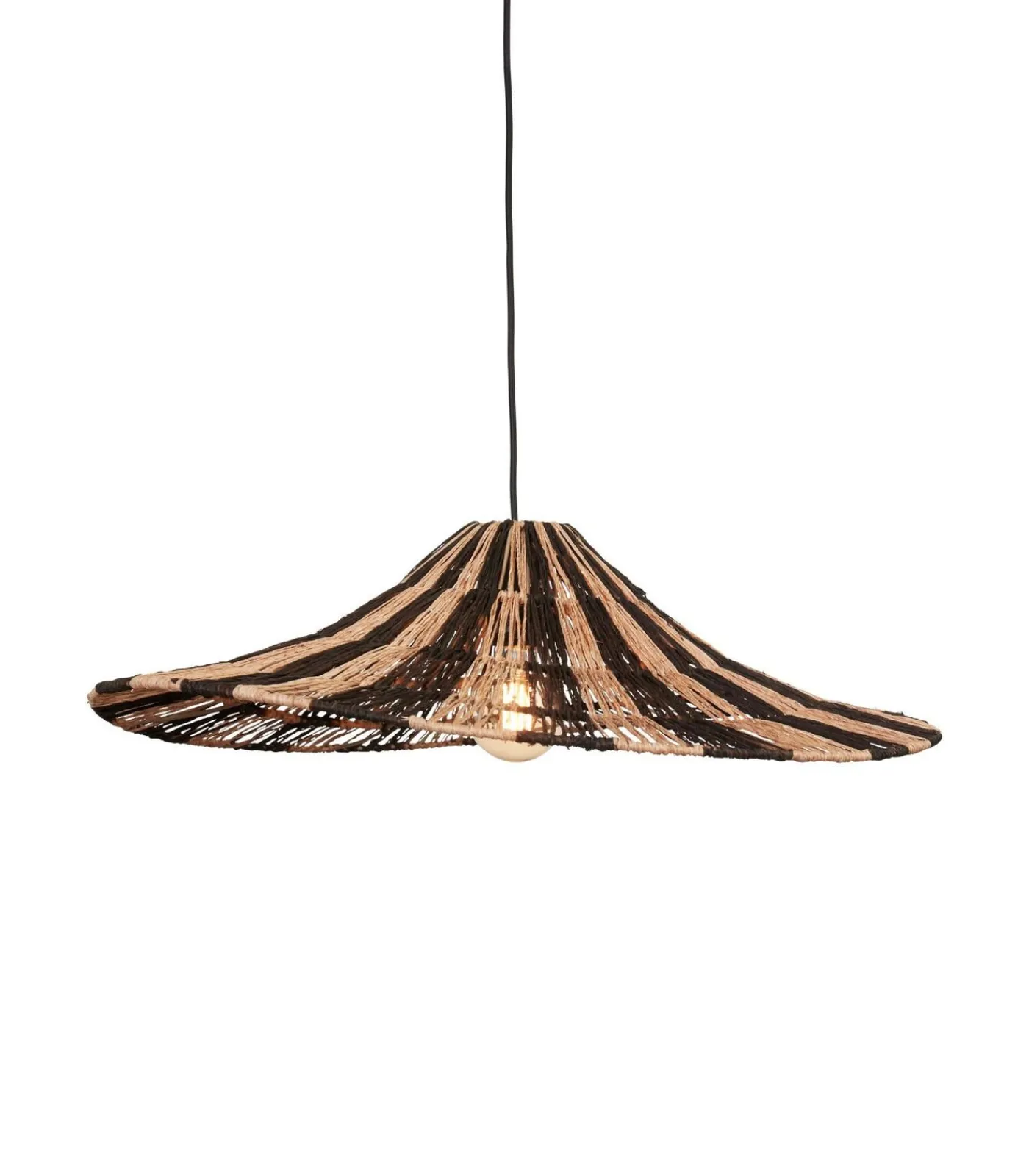 Outlet Hanglamp Cuzco - Zwart/Naturel - 65x65x20cm Hanglampen