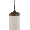 Outlet Hanglamp Dania - Bruin/Crème - Ø27.5x52cm Hanglampen