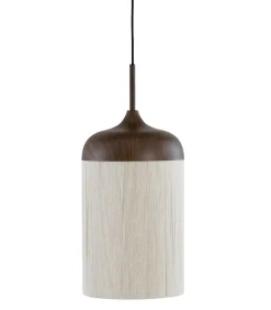 Outlet Hanglamp Dania - Bruin/Crème - Ø27.5x52cm Hanglampen
