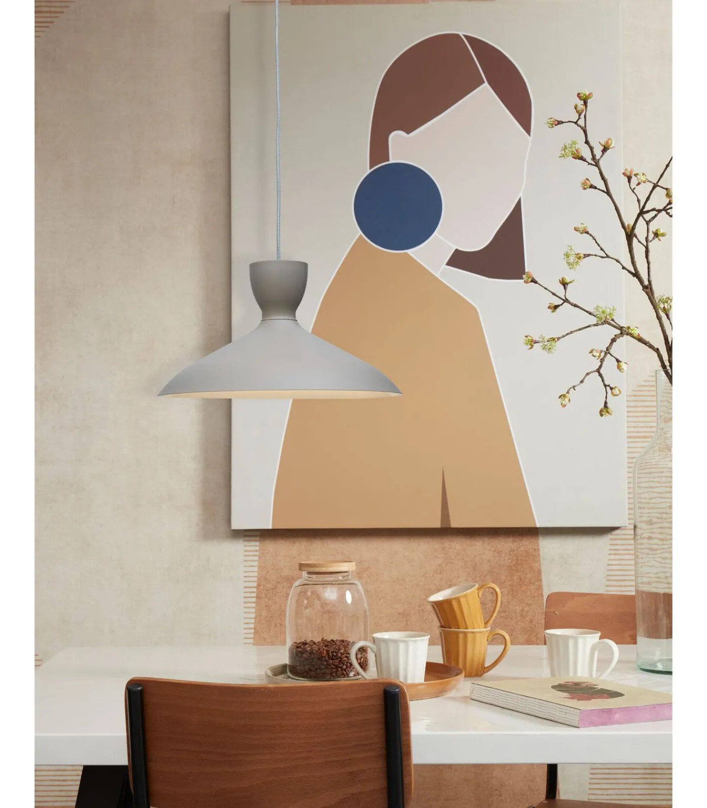 Online Hanglamp Hanover - Grijs - 40x40x22cm Hanglampen
