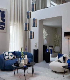 Clearance Hanglamp Kozana - Donkerblauw - Ø30cm Hanglampen