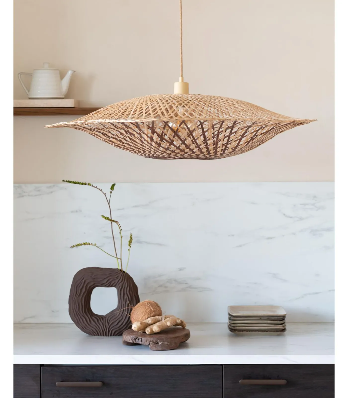 Best Hanglamp Madura - Naturel - Ø17cm Hanglampen