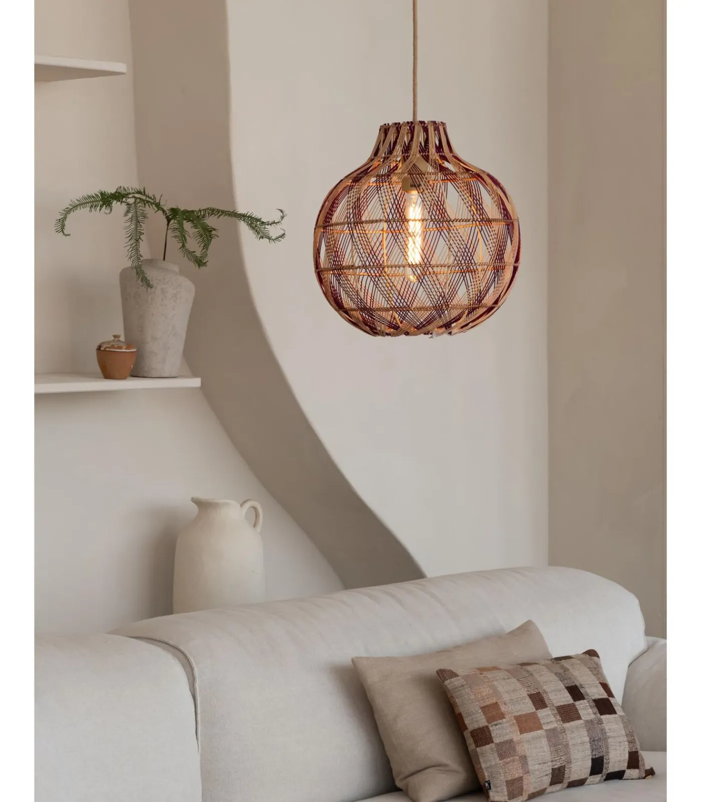 Hanglamp Mendoza - Naturel - Ø35cm Hanglampen