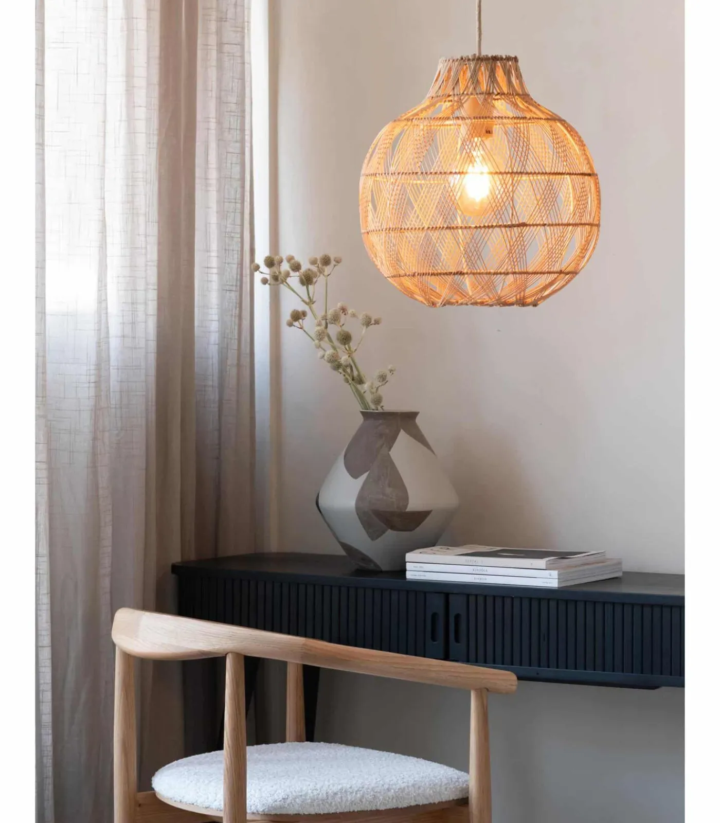 Sale Hanglamp Mendoza - Naturel - Ø35cm Hanglampen