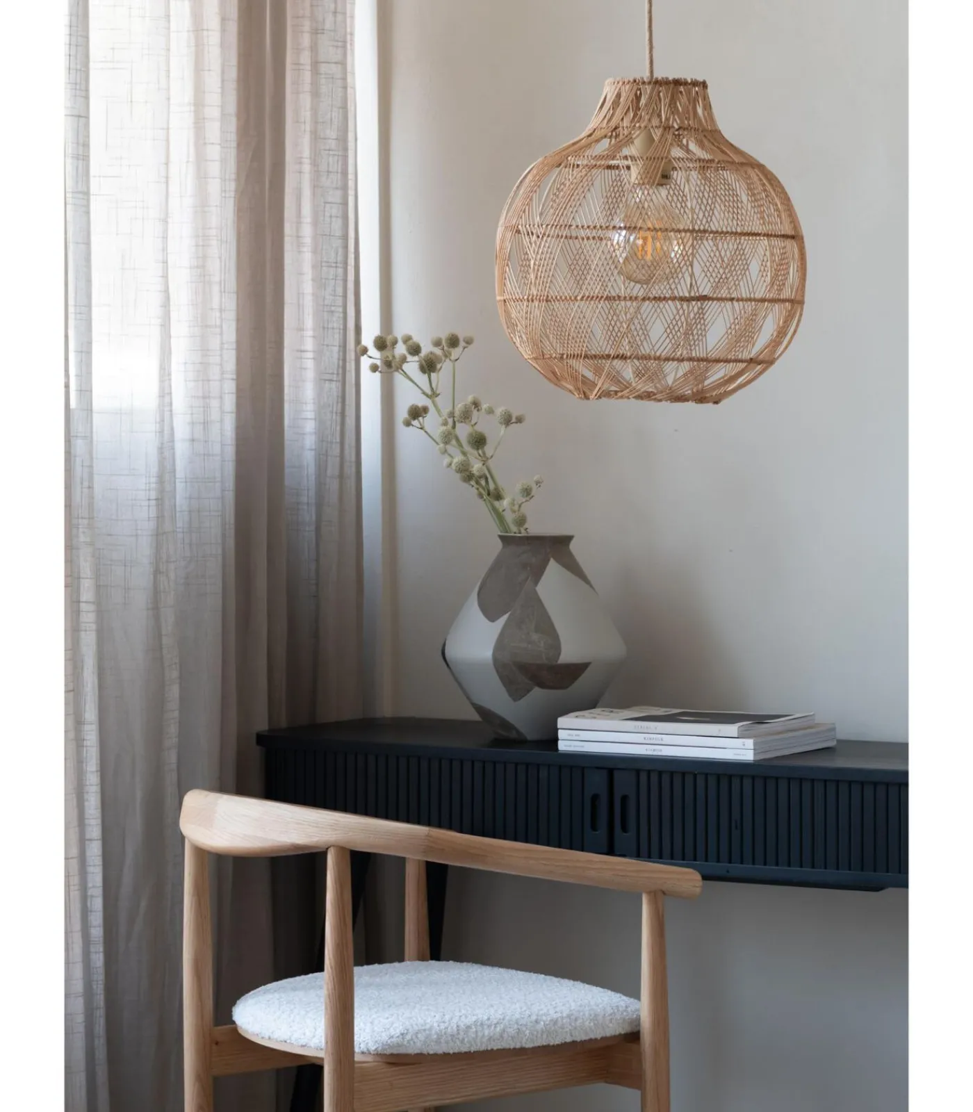 Sale Hanglamp Mendoza - Naturel - Ø35cm Hanglampen