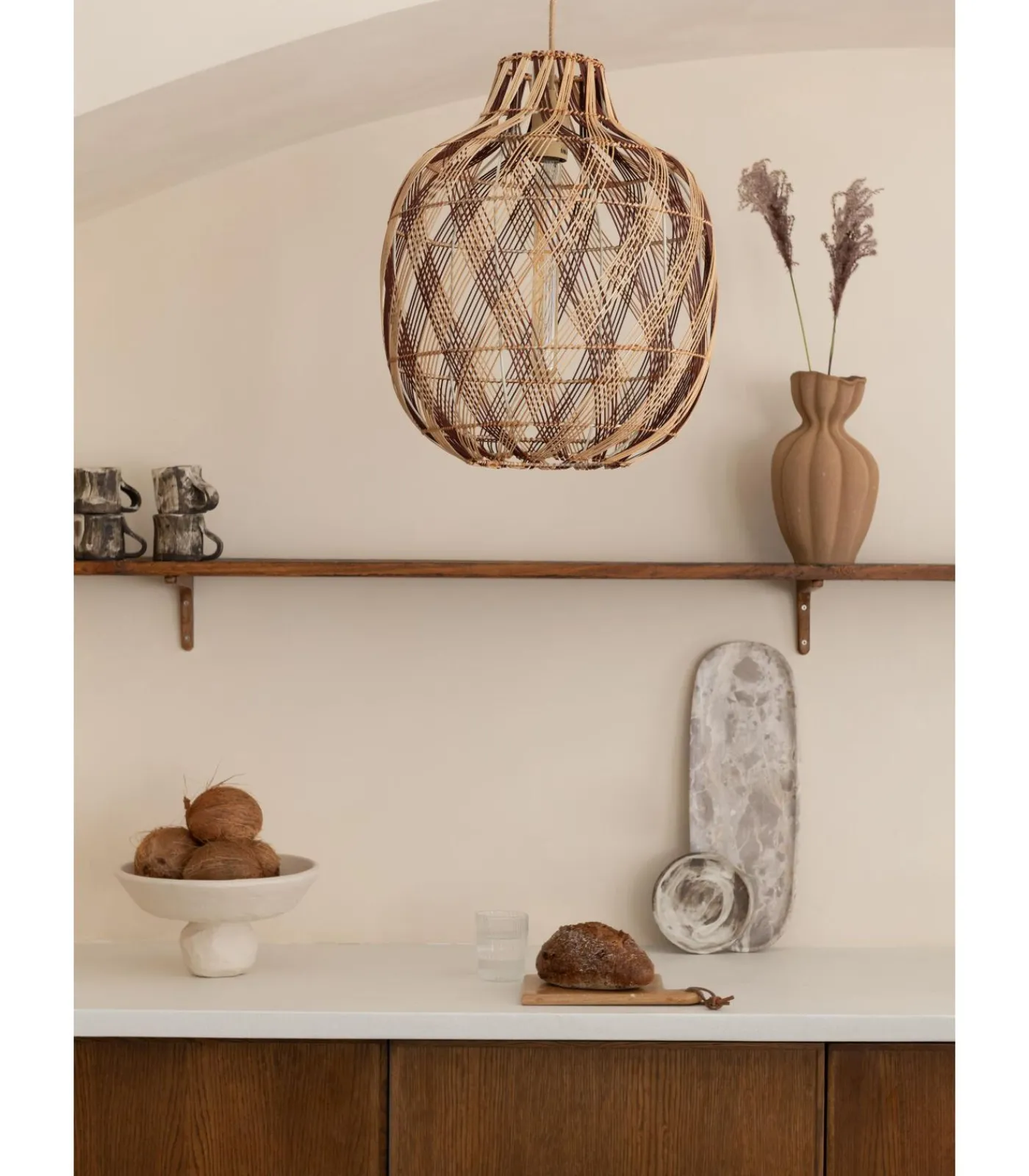 Outlet Hanglamp Mendoza - Naturel - Ø40cm Hanglampen