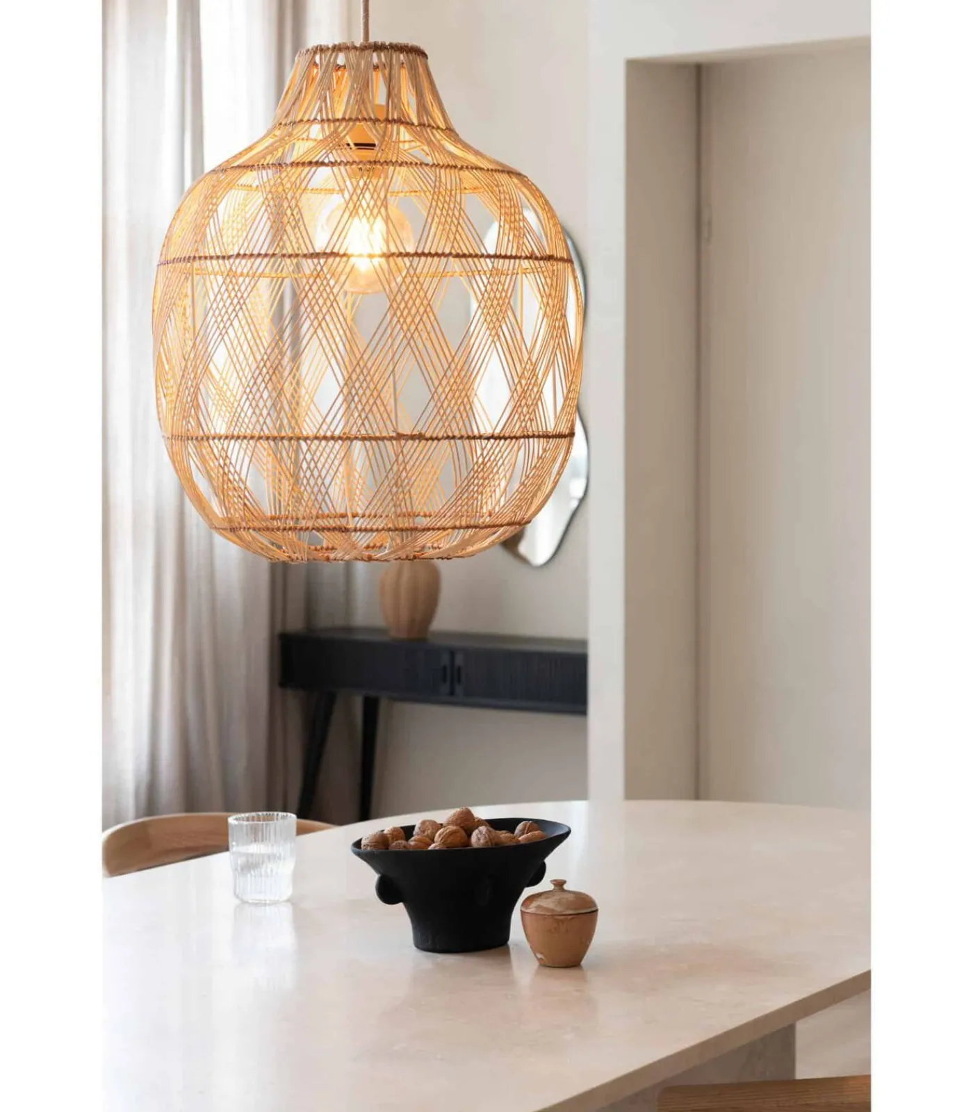 Outlet Hanglamp Mendoza - Naturel - Ø40cm Hanglampen