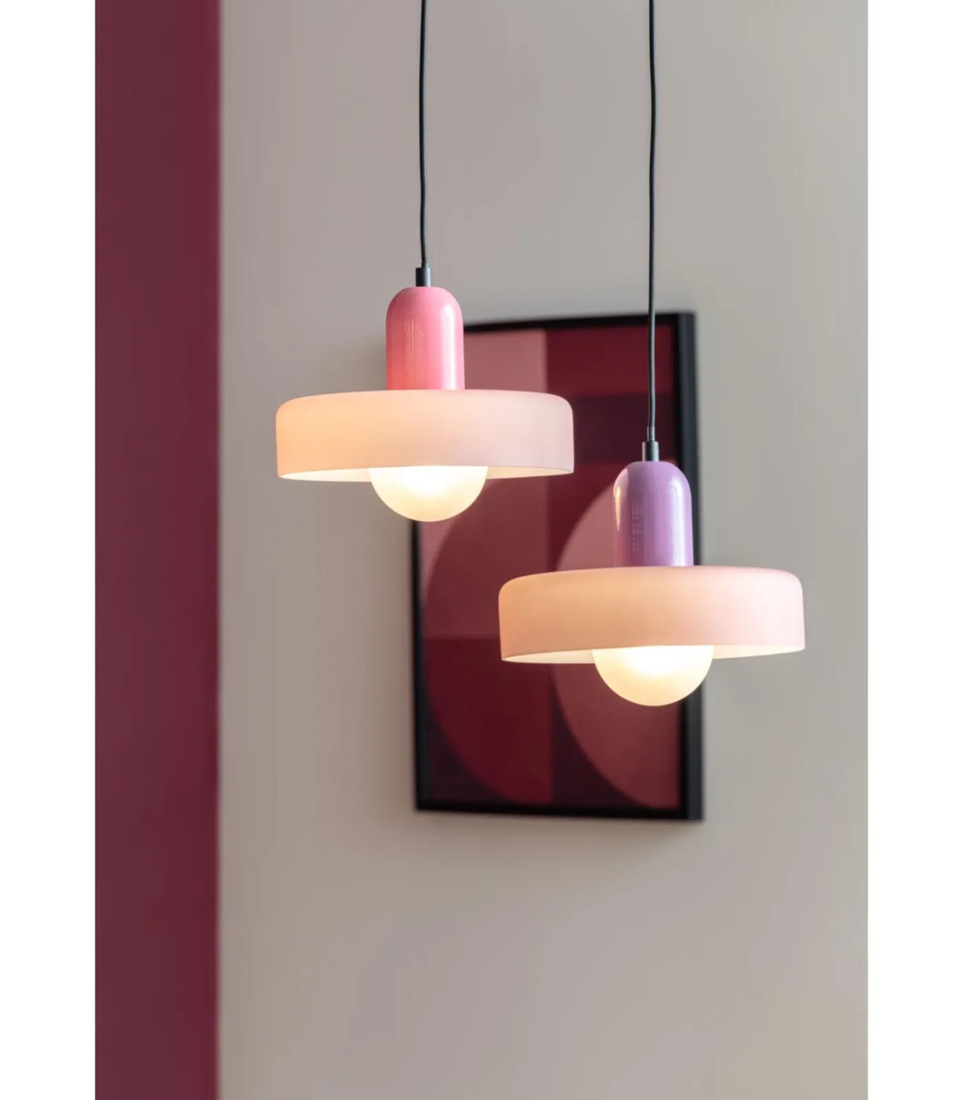 Sale Hanglamp Opaco Grato - Roze - 25x25x23cm Hanglampen