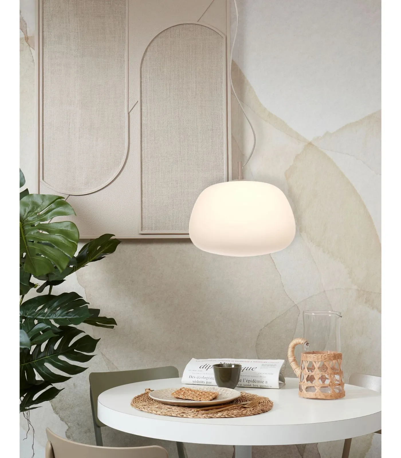 Discount Hanglamp Sapporo - Wit - 34.2x34.2x30cm Hanglampen