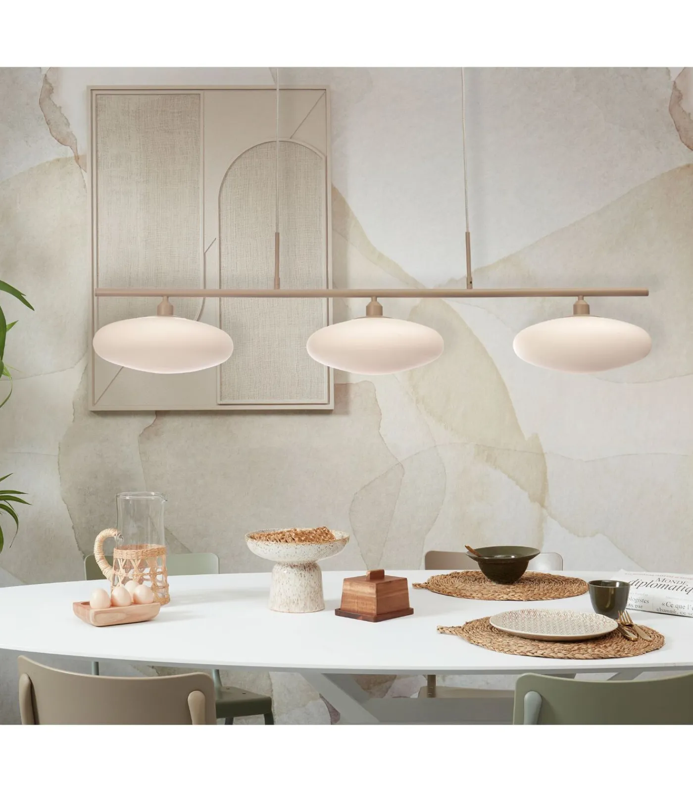 Hanglamp Sapporo - Wit - 115x29x23cm Hanglampen