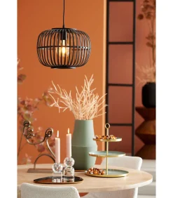 Online Hanglamp Sassa - Bamboe/Zwart - Ø34cm Hanglampen