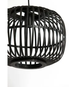 Online Hanglamp Sassa - Bamboe/Zwart - Ø34cm Hanglampen