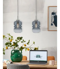 Discount Hanglamp Verona - Grijs - 15x15x30cm Hanglampen