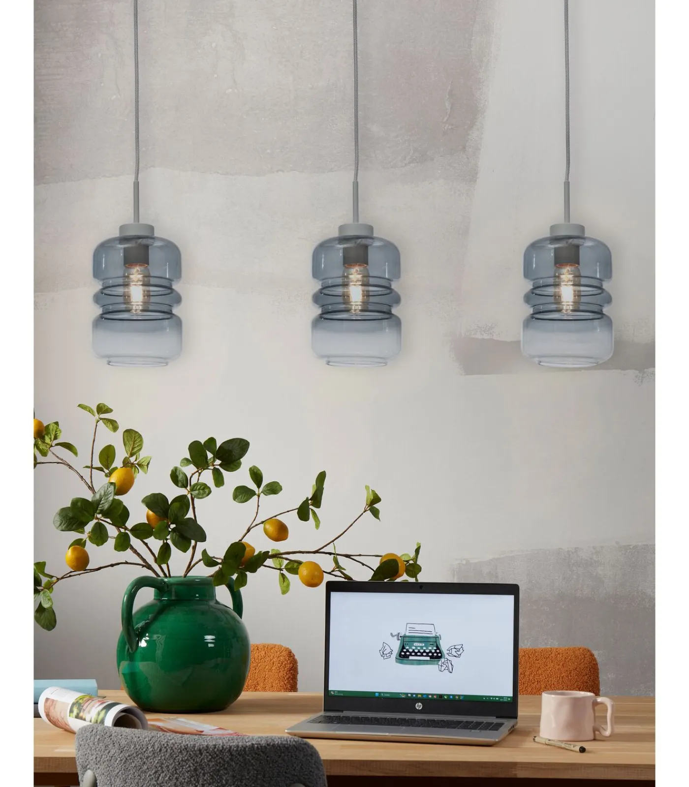 Discount Hanglamp Verona - Grijs - 15x15x30cm Hanglampen