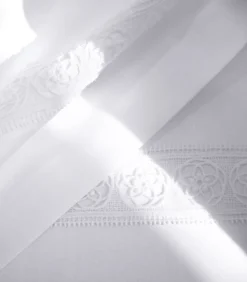 Hot HERITAGE Blanc - Kussensloop Satijn katoen Kussenslopen