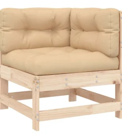 Discount Hoekbank met kussens massief grenenhout Tuinmeubelen