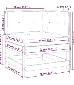 Discount Hoekbank met kussens massief grenenhout Tuinmeubelen