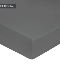 Online Hoeslaken ardoise - Satijn katoen Hoeslakens