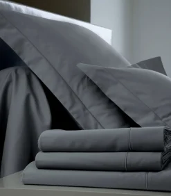 Hoeslaken ardoise - Satijn katoen Hoeslakens