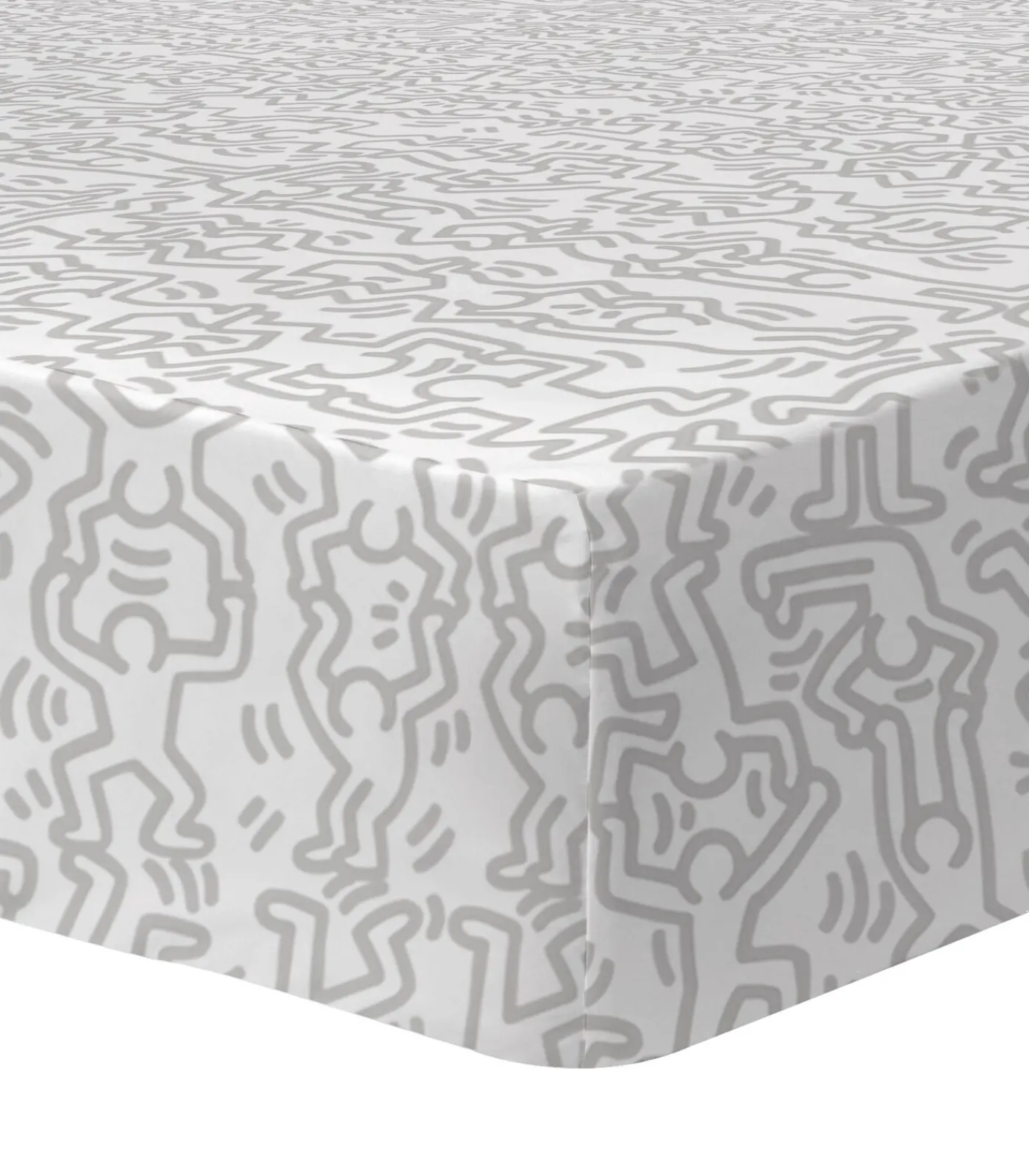 Hot Hoeslaken, bedrukt 100% katoen, KEITH HARING RED LOVE Hoeslakens