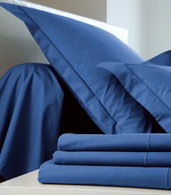 Clearance Hoeslaken Bleu royal - Perkaal Katoen Hoeslakens