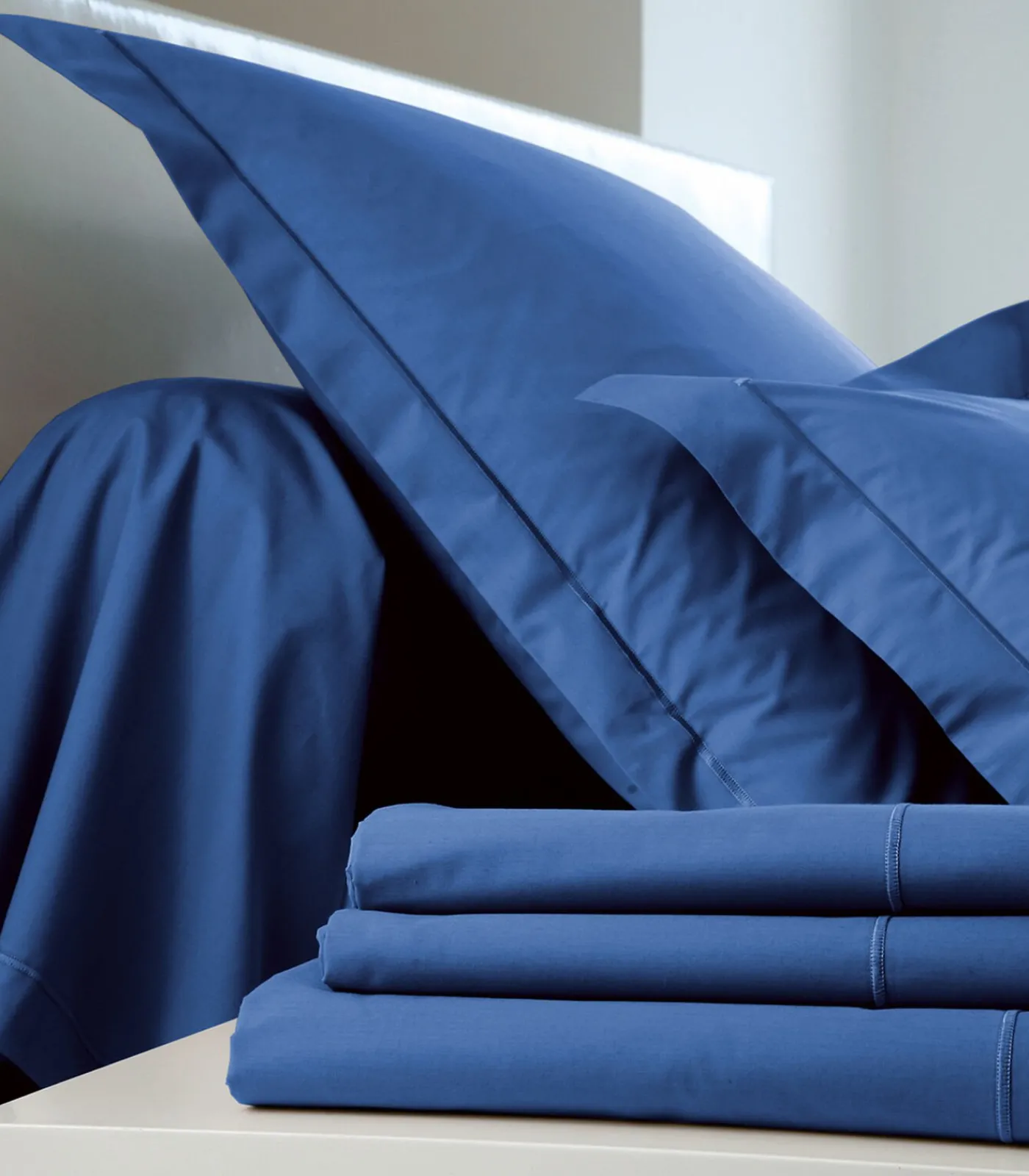 Clearance Hoeslaken Bleu royal - Perkaal Katoen Hoeslakens