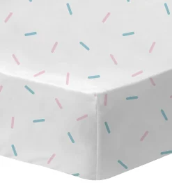 Online Hoeslaken met print, 100% katoen, HOME STITCH STRIPE Hoeslakens