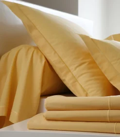Outlet Hoeslaken miel - Satijn katoen Hoeslakens